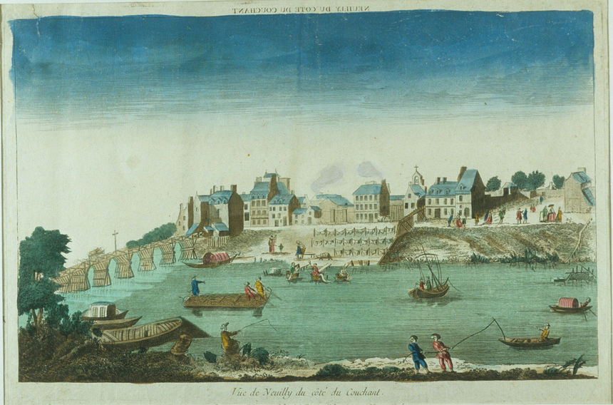 Gravure. Vue des bords de Seine à Neuilly. Vers 1760 – 1Fi/NEU_75