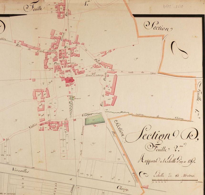 Le bourg de Châtenay 1808-1852, Cadastre napoléonien