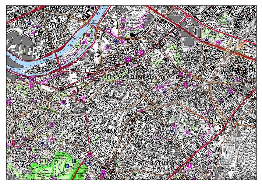 Carte de France au 1/25 000, détail