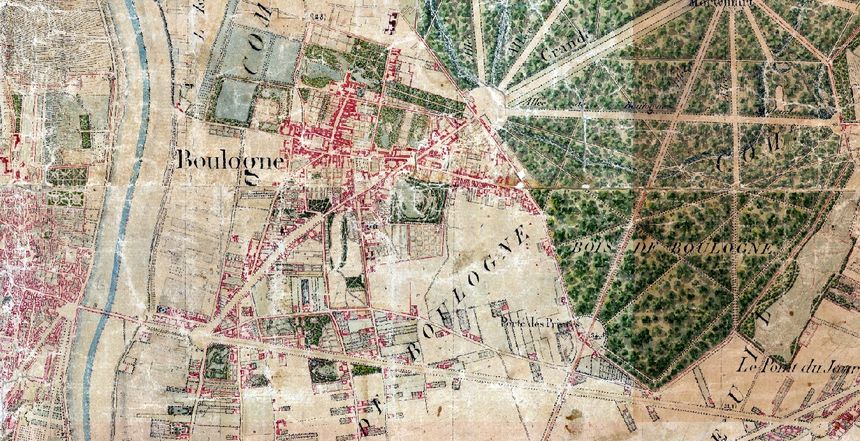 Carte d'état-major au 1/10000 : Extrait de Boulogne