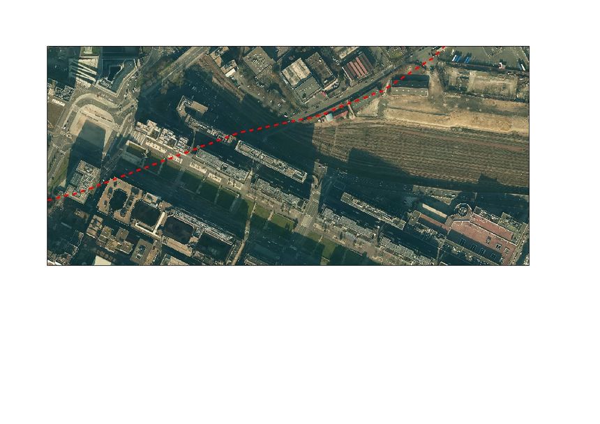 1/ Le pont de l’ancienne voie du château de la Garenne : dans le quartier de la Folie à Nanterre, on aperçoit un pont posé en travers sur le faisceau des voies, sans lien avec son environnement. Son emprise suit un ancien tracé de voie.