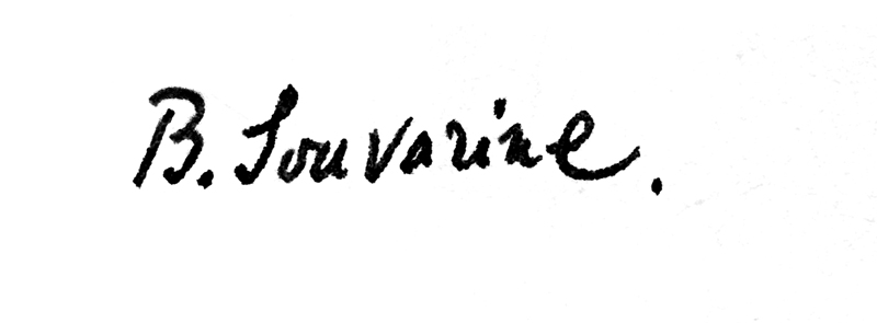 Signature de Boris Souvarine